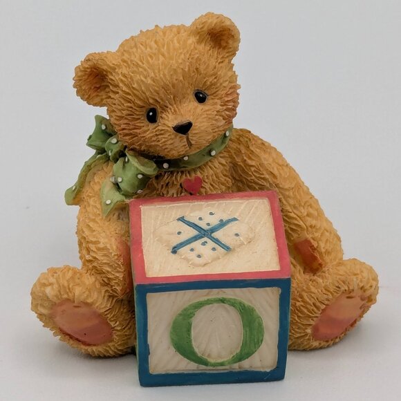 Cherished Teddies Bear with ABC "O" Block (158488O) 1995 - Picture 1 of 10